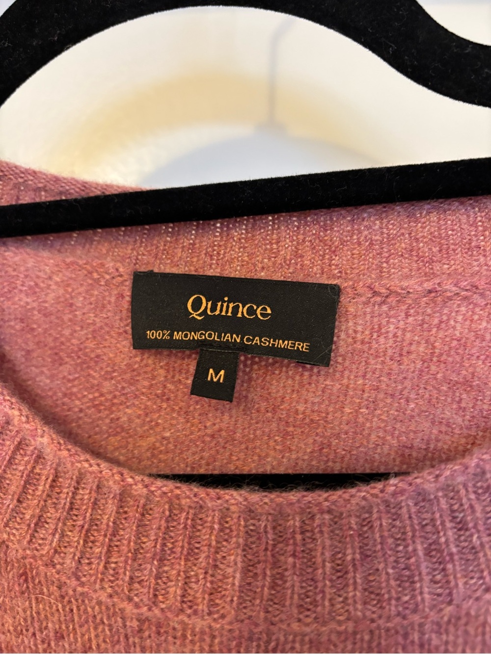 NWOT Quince Cashmere Boxy Crewneck Women's Sweater in Shaded Rose - Picture 4 of 4